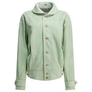 Auralee Suede Leather Jacket Tag Size 2 Women